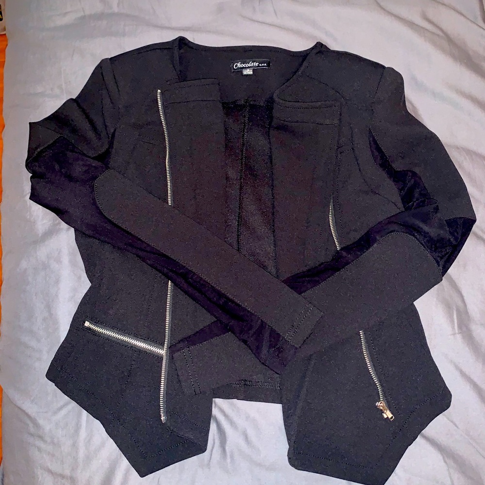 Blazer with mesh arms